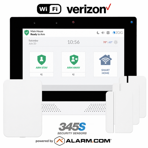 2GIG-EDGE-345S-DPLTEV - 2GIG EDGE Dual-Path Wi-Fi/Cellular Verizon LTE Wireless 345S Security System (Powered by Alarm.com)