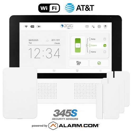 2GIG-GCTOUCH-345S-DPA - 2GIG GC Touch Dual-Path Wi-Fi/Cellular AT&T LTE Wireless 345S Security System (Powered by Alarm.com)
