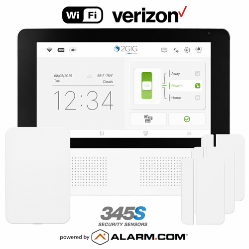 2GIG-GCTOUCH-345S-DPV - 2GIG GC Touch Dual-Path Wi-Fi/Cellular Verizon LTE Wireless 345S Security System (Powered by Alarm.com)