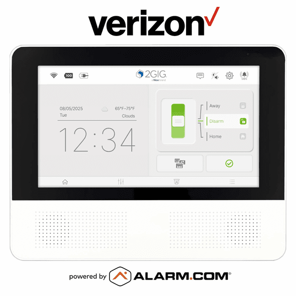 2GIG-TOUCH-NA-VA - 2GIG GC Touch Wireless Touchscreen Control Panel (Built-In Alarm.com Cellular Verizon LTE Communicator)