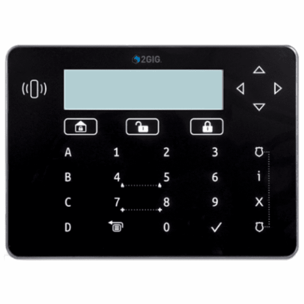 2GIG-VAR-KEYPROXBLK - 2GIG Vario Elegant Black Alarm Keypad (w/Proximity Reader)