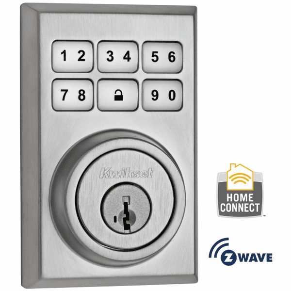 99100-012 - Kwikset Z-Wave SmartCode Wireless Contemporary Deadbolt (Satin Chrome)