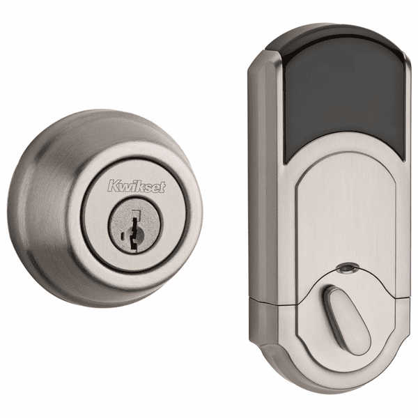 99100-062 - Kwikset Signature Series 910 Traditional Round Door Deadbolt with Z-Wave Plus 500-Chipset (in Satin Nickel Finish)