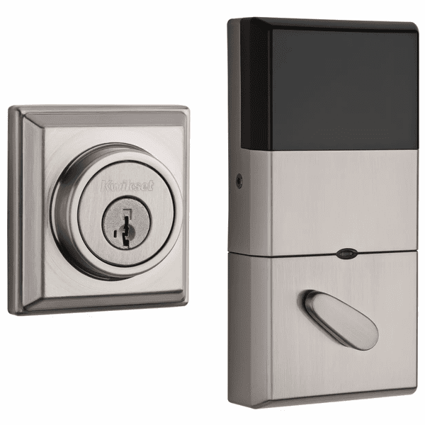 99100-064 - Kwikset Signature Series 910 Traditional Round Door Deadbolt with Z-Wave Plus 500-Chipset (in Satin Nickel Finish)