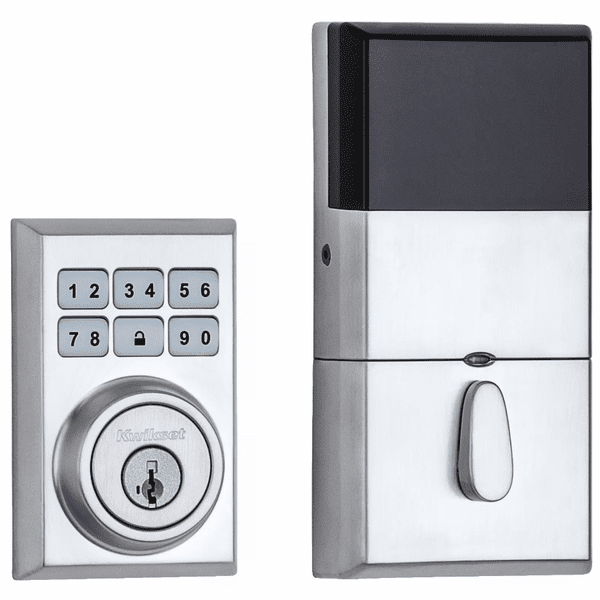 99100-081 - Kwikset SmartCode 910 Modern Contemporary Door Deadbolt with Z-Wave Plus 500-Chipset (in Satin Chrome Finish)