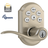 99120-005 - Kwikset Z-Wave SmartCode Wireless Door Lever (Satin