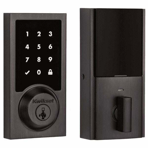 99160-017 - Kwikset SmartCode 916 Modern Contemporary Touchscreen Door Deadbolt with Z-Wave Plus 500-Chipset (in Venetian Bronze Finish)