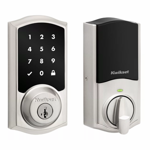 99180-001 - Kwikset Home Connect 918 Traditional Style Deadbolt Smart Lock with Z-Wave 700 Long Range (in Satin Nickel Finish)