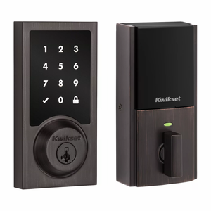 99180-004 - Kwikset Home Connect 918 Contemporary Style Deadbolt Smart Lock with Z-Wave 700 Long Range (in Venetian Bronze Finish)
