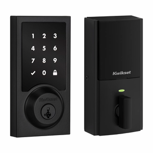 99180-006 - Kwikset Home Connect 918 Contemporary Style Deadbolt Smart Lock with Z-Wave 700 Long Range (in Matte Black Finish)