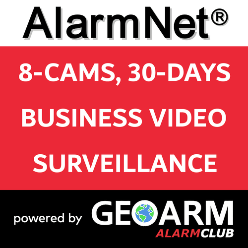 Add-On AlarmNet 8 Business Security Camera Services with 30-Days Storage (Powered by TC2 App)