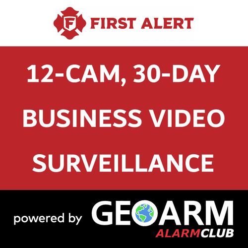 Add-On First Alert 12 Business Security Camera Services with 30-Days Storage (Powered by TC2 App)