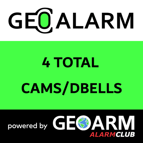 Add-On GeoAlarm 4 Total Security Cameras/Doorbells (Powered by GeoAlarm App)