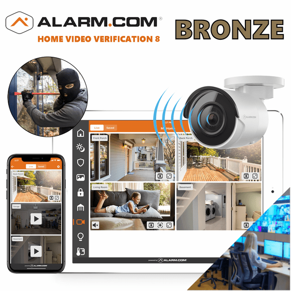 Alarm.com Bronze Pro 8 Visual Video Verification Home Monitoring Services