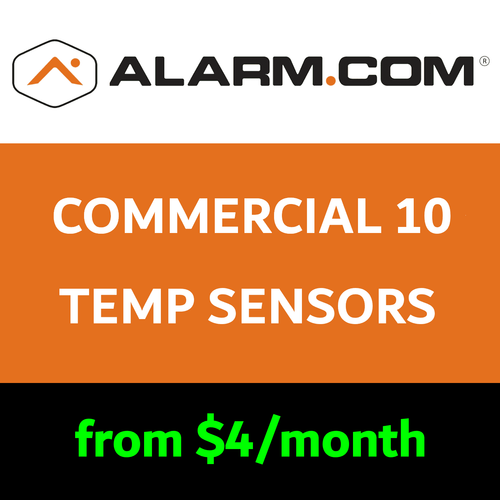 Alarm.com Commercial Temperature Sensor Monitoring (Up to 10 Sensors)