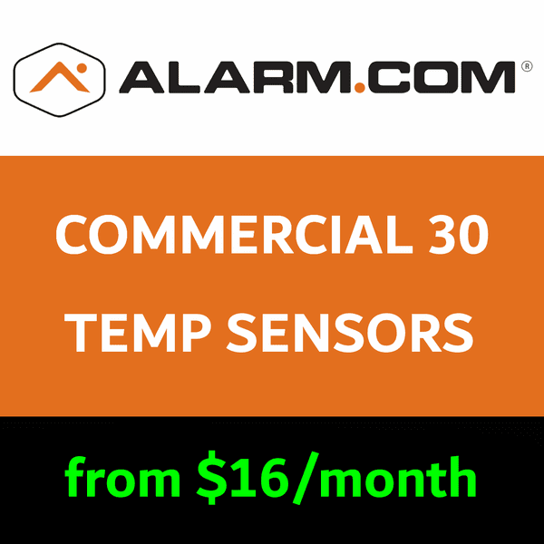 Alarm.com Commercial Temperature Sensor Monitoring (Up to 30 Sensors)
