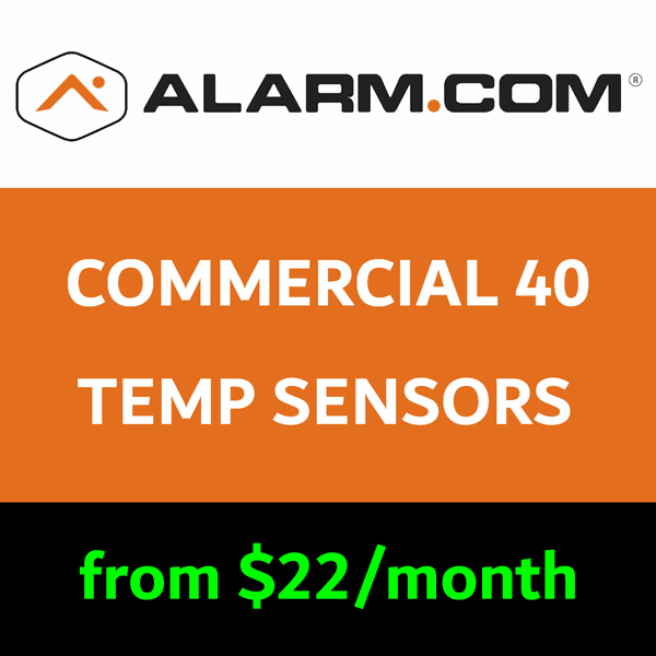 Alarm.com Commercial Temperature Sensor Monitoring (Up to 40 Sensors)