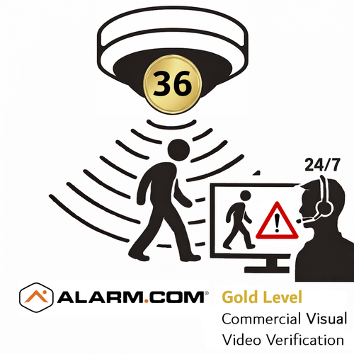 Alarm.com Gold Pro 36 Visual Video Verification Business Monitoring Services