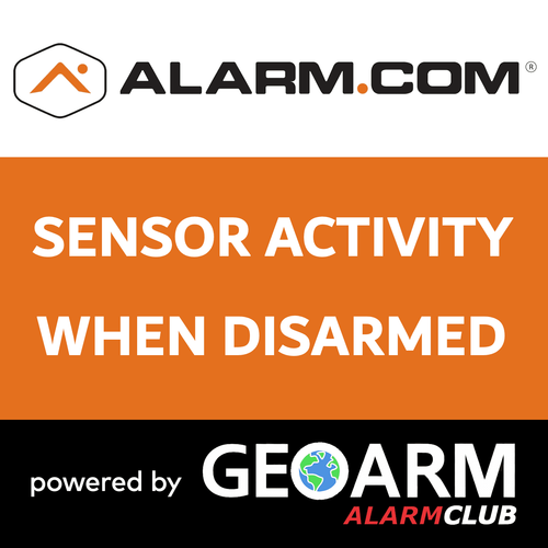 Alarm.com Sensor Activity When System Is Disarmed Services