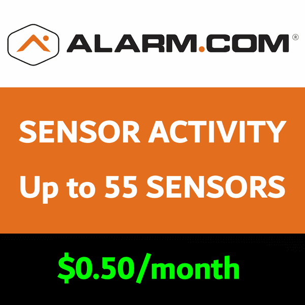 Alarm.com Sensor Activity When System is Disarmed (Up to 55 Sensors)
