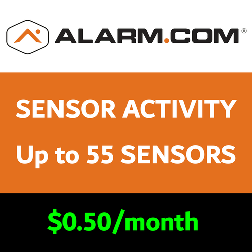 Alarm.com Sensor Activity When System is Disarmed (Up to 55 Sensors)
