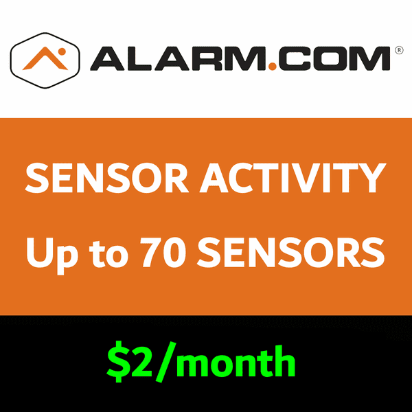Alarm.com Sensor Activity When System is Disarmed (Up to 70 Sensors)