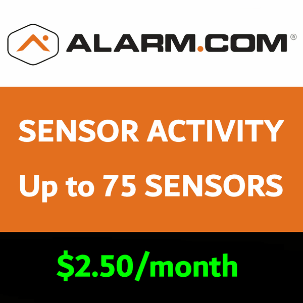 Alarm.com Sensor Activity When System is Disarmed (Up to 75 Sensors)