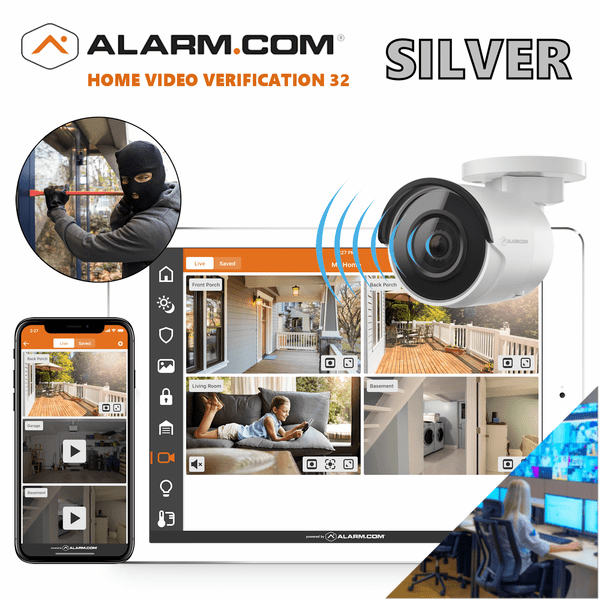 Alarm.com Silver Pro 32 Visual Video Verification Residential Home Monitoring Services