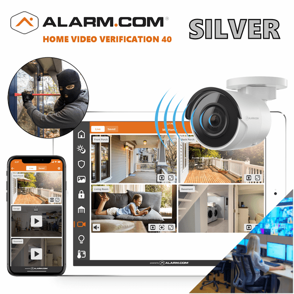 Alarm.com Silver Pro 40 Visual Video Verification Residential Home Monitoring Services