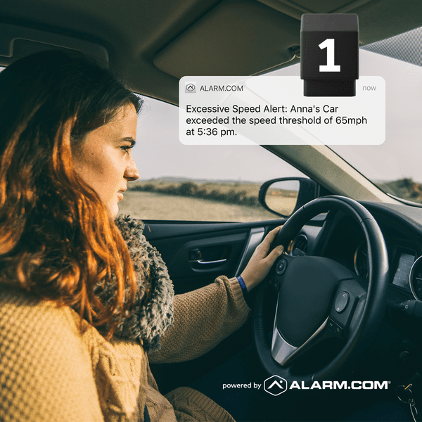 Alarm.com Standalone GPS Connected 1-Car Tracking (Powered by Alarm.com App)