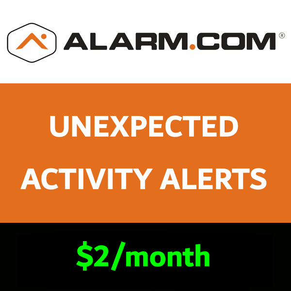 Alarm.com Unexpected Activity Alerts Services