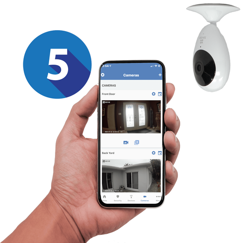 Alula Residential Home Video 5 Cameras Surveillance Services (Powered by Alula App)