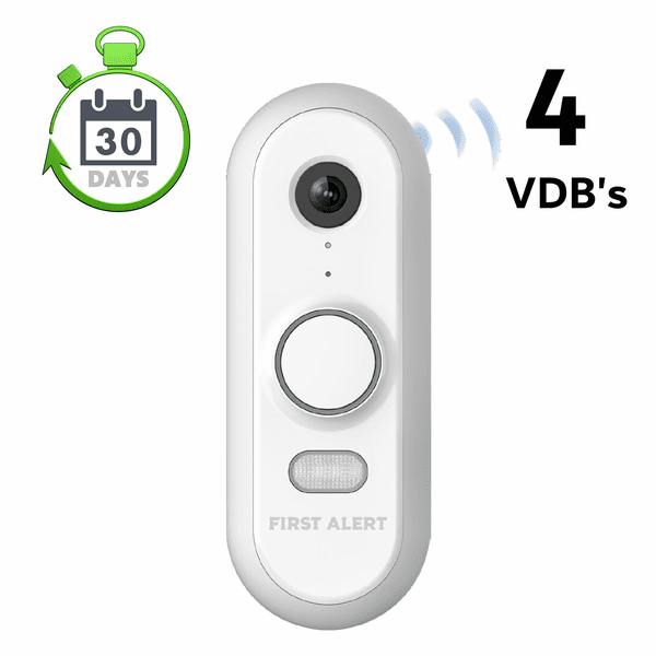 First Alert Residential Home 4-Camera Video Surveillance Services with 30-Days Storage (Powered by Total Connect 2.0 App)
