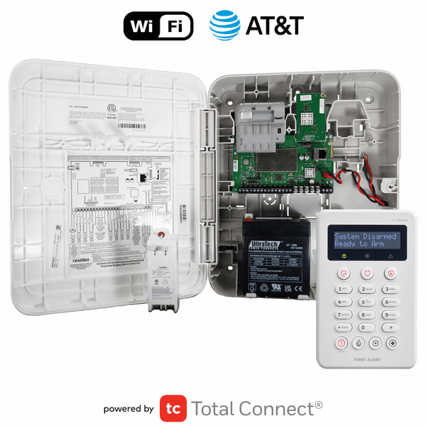 First Alert VISTA H3 Dual-Path WiFi/Cellular AT&T LTE Hybrid Security System with Hardwired Portrait Keypad (Powered by AlarmNet)