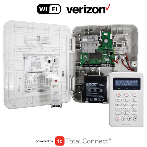 First Alert VISTA H3 Dual-Path WiFi/Cellular Verizon LTE Hybrid Security System with Hardwired Portrait Keypad (Powered by AlarmNet)