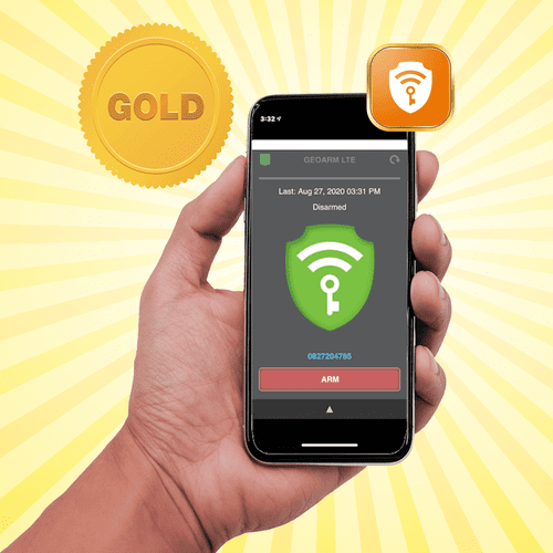 GE Interlogix DIY Burglary Intrusion Cellular Gold Interactive Business Alarm Monitoring Services (Powered by UplinkRemote App)