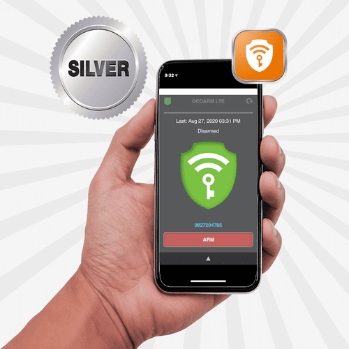 GE Interlogix DIY Burglary Intrusion Cellular Silver Interactive Home Alarm Monitoring Services (Powered by UplinkRemote App)