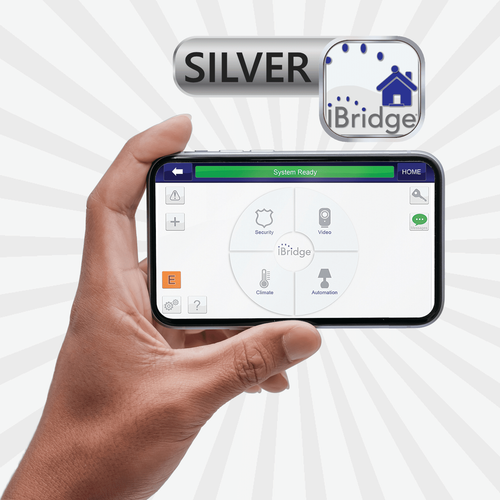 GE Interlogix DIY Cellular Silver Interactive Home Alarm Monitoring Services and Weekly Supervision Test (Powered by Napco StarLink Connect App)