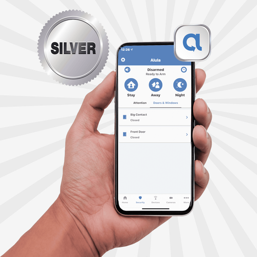 GE Interlogix DIY Dual-Path Silver Interactive Business Alarm Monitoring Services (Powered by Alula App)