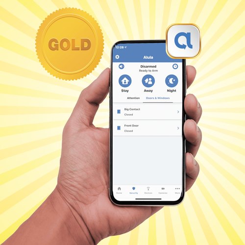 GE Interlogix PRO 24/7 Cellular Gold Interactive Home Alarm Monitoring Services (Powered by Alula App)