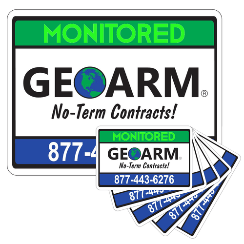GeoArm&reg; Home Security Yard Sign and 5-Stickers Combo