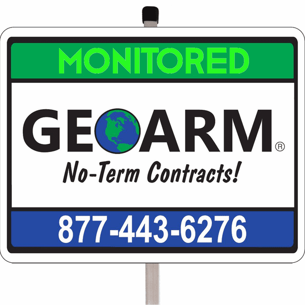 GeoArm&reg; Home Security Yard Sign (w/Metal Post)