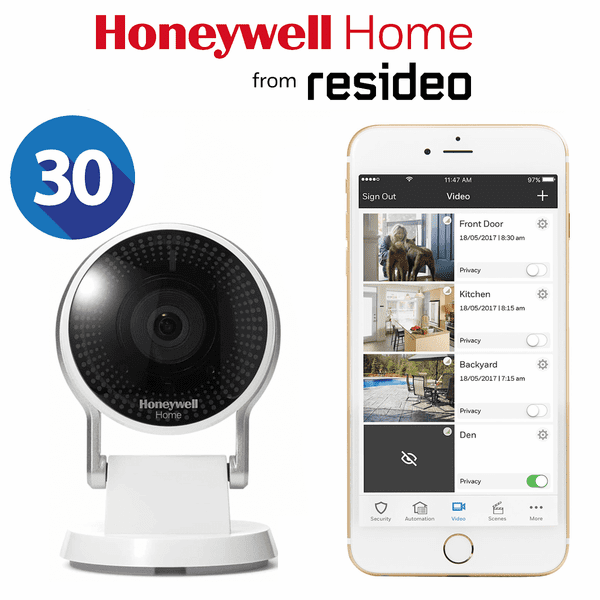 Honeywell 8 Standalone Home Security Camera Services with 30-Days Storage (Powered by Total Connect 2.0 App)