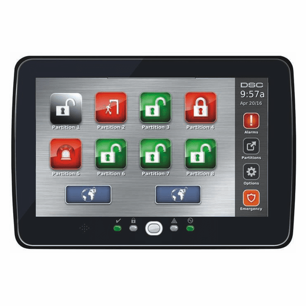 HS2TCHPROBLK DSC TouchScreen Black Alarm Keypad with PowerG