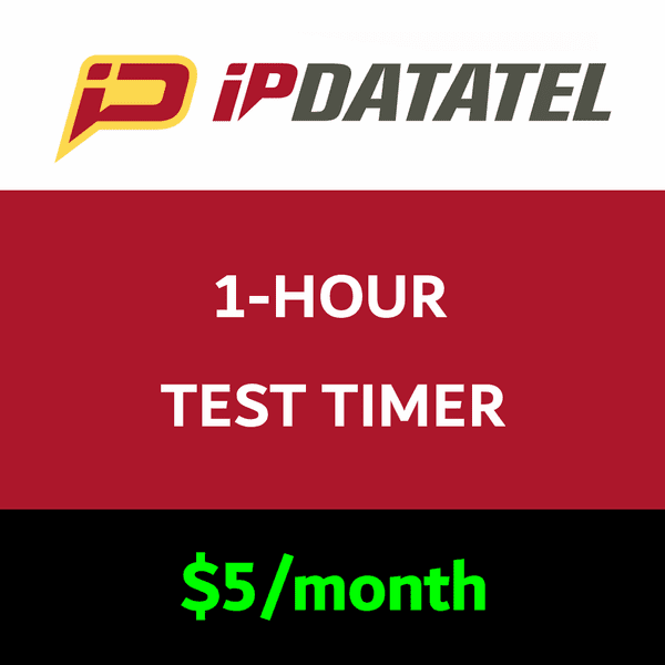 IpDatatel 1-Hour Test Timer Services