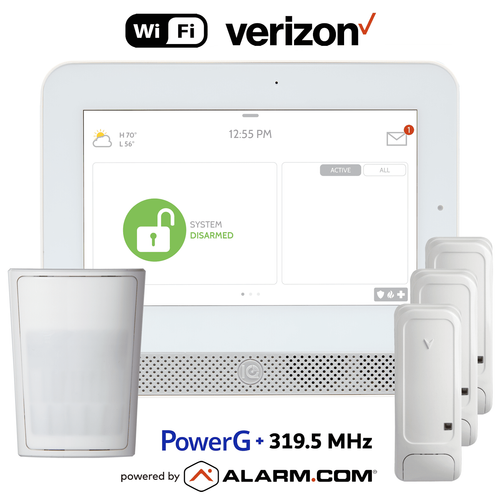 IQH5017-319KIT - IQ5 Hub Dual-Path Wi-Fi/Cellular Verizon LTE Wireless PowerG and S-Line/319.5 MHz Security System (Powered by Alarm.com)