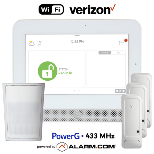 IQH5017-433KIT - IQ5 Hub Dual-Path Wi-Fi/Cellular Verizon LTE Wireless PowerG and 433 MHz Security System (Powered by Alarm.com)