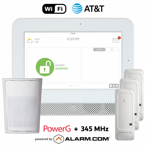 IQH5018-345KIT - IQ5 Hub Dual-Path Wi-Fi/Cellular AT&T LTE Wireless PowerG and 345 MHz Security System (Powered by Alarm.com)