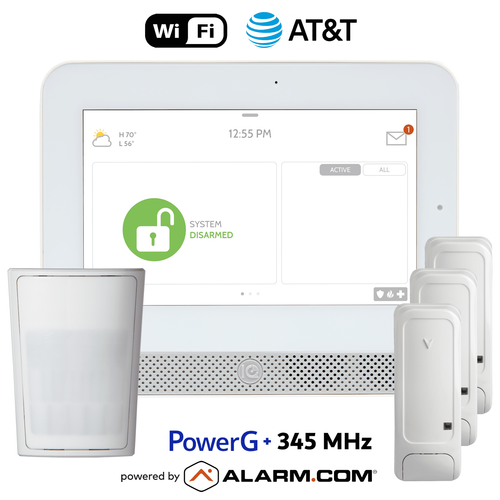 IQH5018-345KIT - IQ5 Hub Dual-Path Wi-Fi/Cellular AT&T LTE Wireless PowerG and 345 MHz Security System (Powered by Alarm.com)