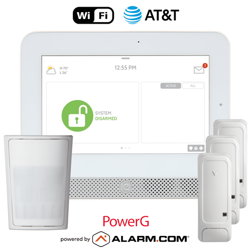 IQH5018-PGKIT - IQ5 Hub Dual-Path Wi-Fi/Cellular AT&T LTE Wireless PowerG Security System (Powered by Alarm.com)
